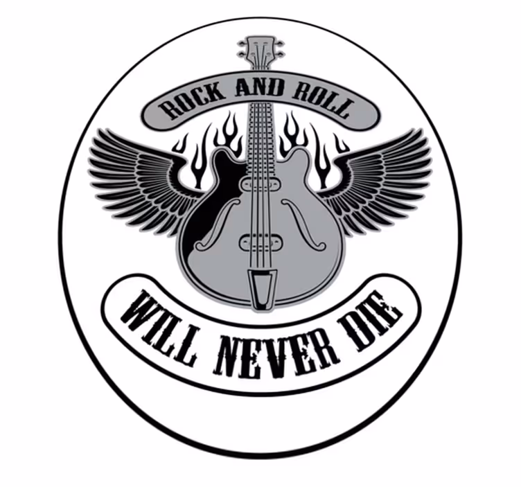 Rock and roll will never die custom vinyl carpet - TenStickers
