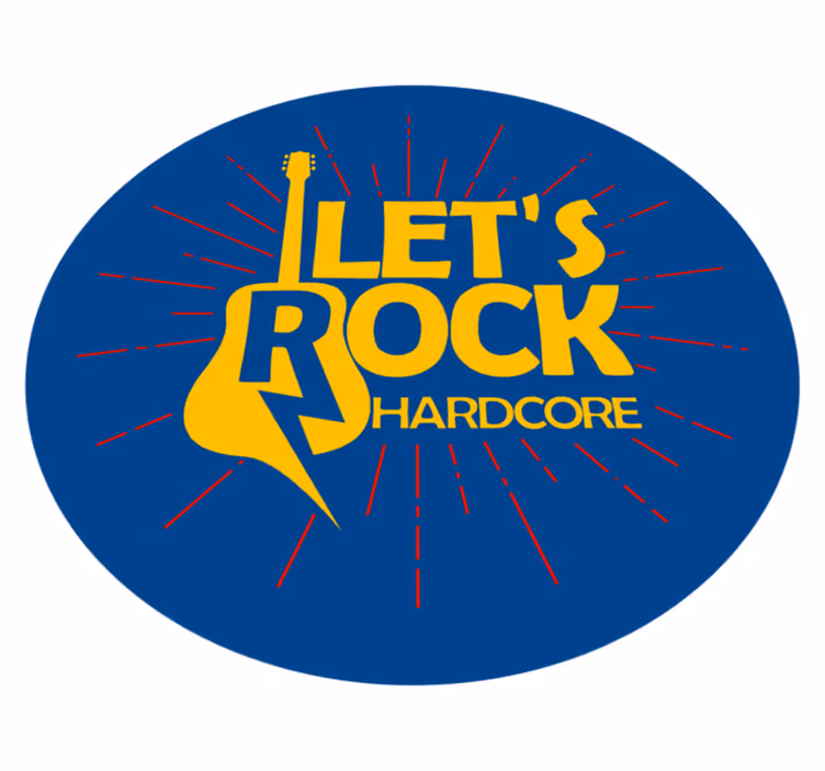 Electric Guitar Tribute circular vinyl carpet - TenStickers