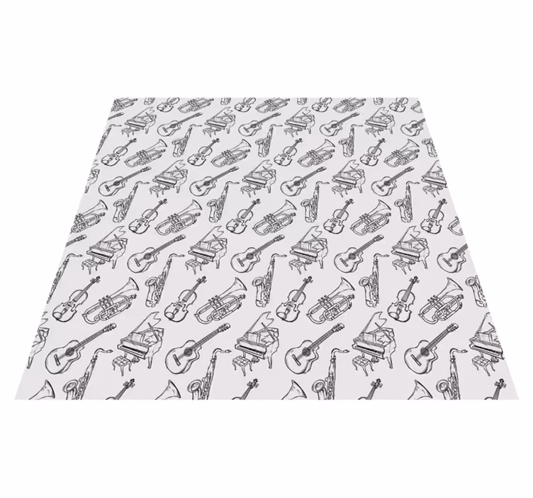 Texture vinyl carpet musical instruments collection - TenStickers