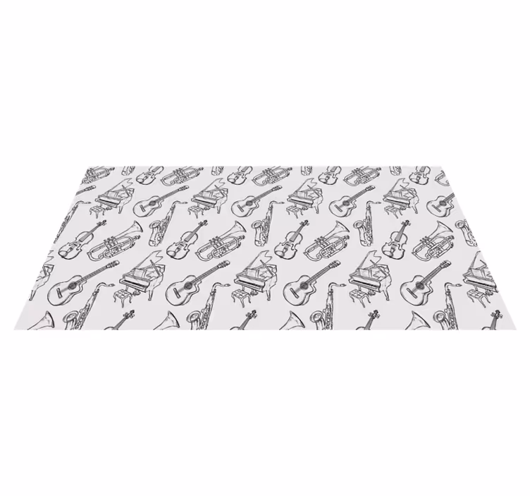 Musical Instruments Pattern kids vinyl carpet - TenStickers