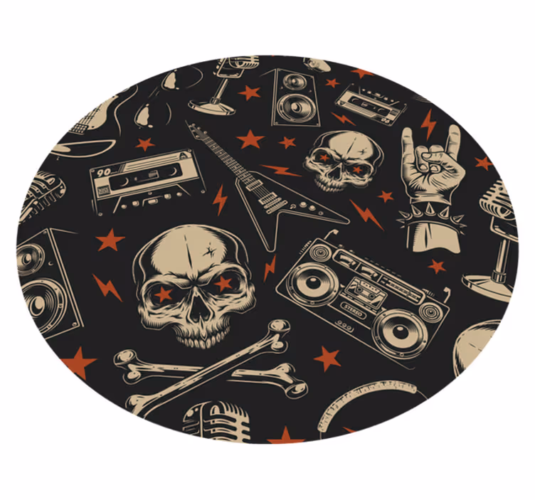 Rock Music Style teen vinyl carpet - TenStickers