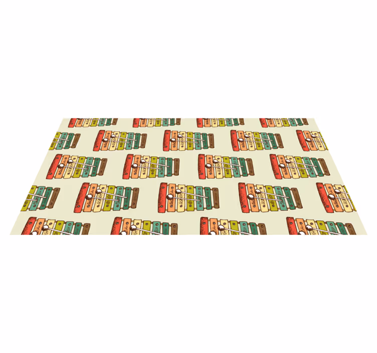 Colorful Xylophone Pattern teen vinyl carpet - TenStickers