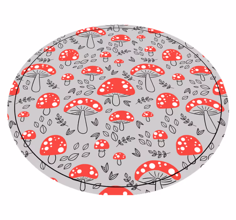 Charming mushrooms nature vinyl carpet - TenStickers