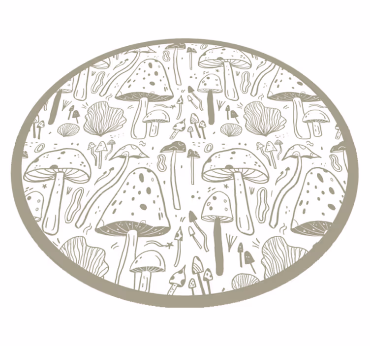 Nature vinyl carpet with fungal design - TenStickers