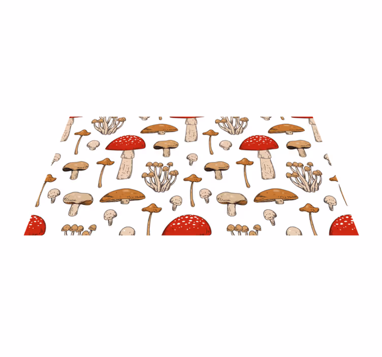 Mushroom Dreamscape nature vinyl carpet - TenStickers
