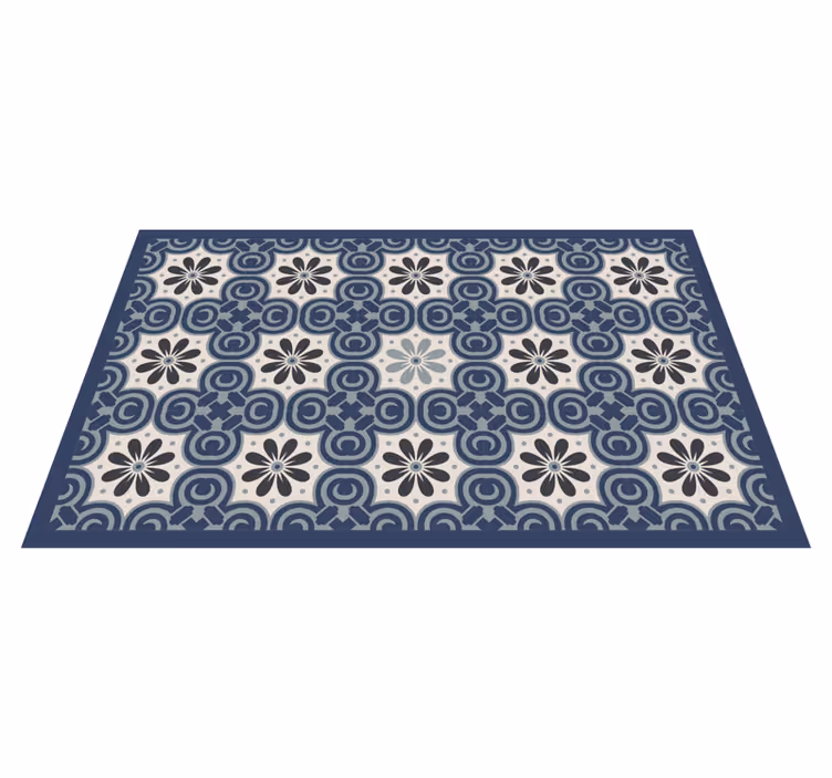Elegant Floral Composition tile vinyl carpet - TenStickers