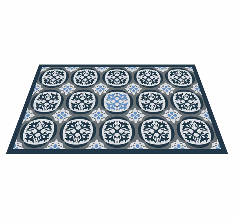Elegant Floral Tiles tile vinyl carpet - TenStickers