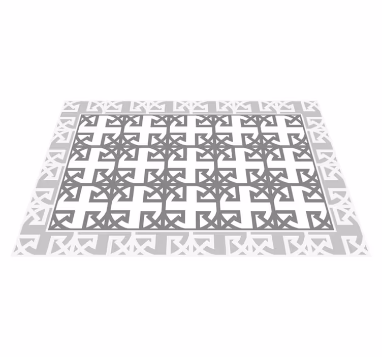 Decorative grey pattern tile vinyl carpet - TenStickers