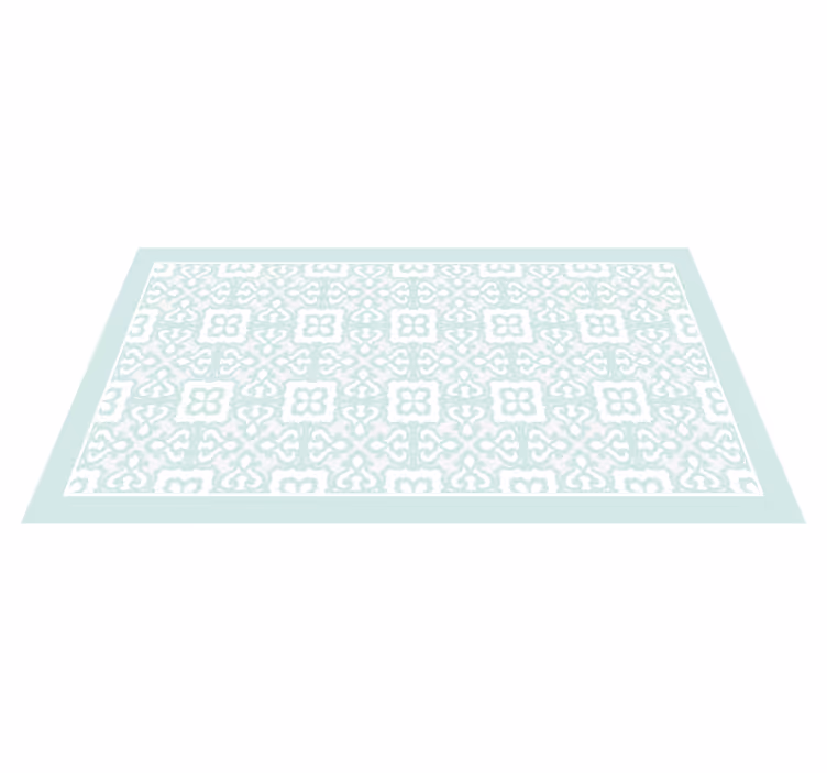 Elegant turquoise tile vinyl carpet - TenStickers