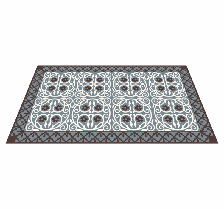 Floral Element Arrangement bathroom vinyl carpet - TenStickers