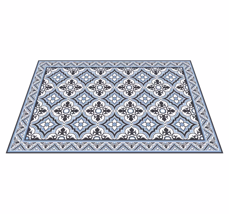 FLORAL GEO PATTERN marble vinyl carpet - TenStickers
