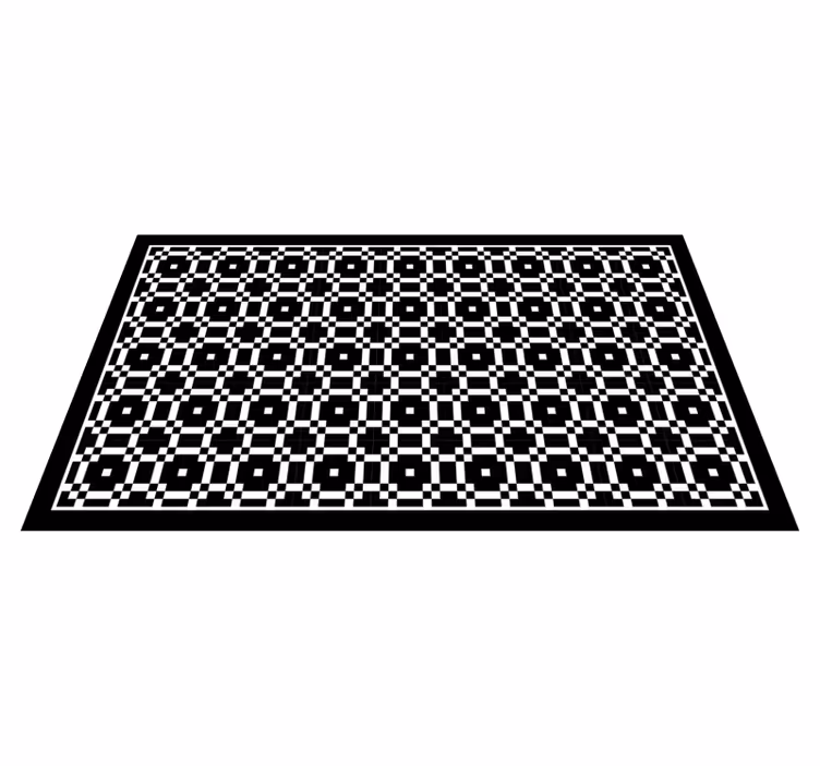 Monochrome Pattern geometric vinyl carpet - TenStickers