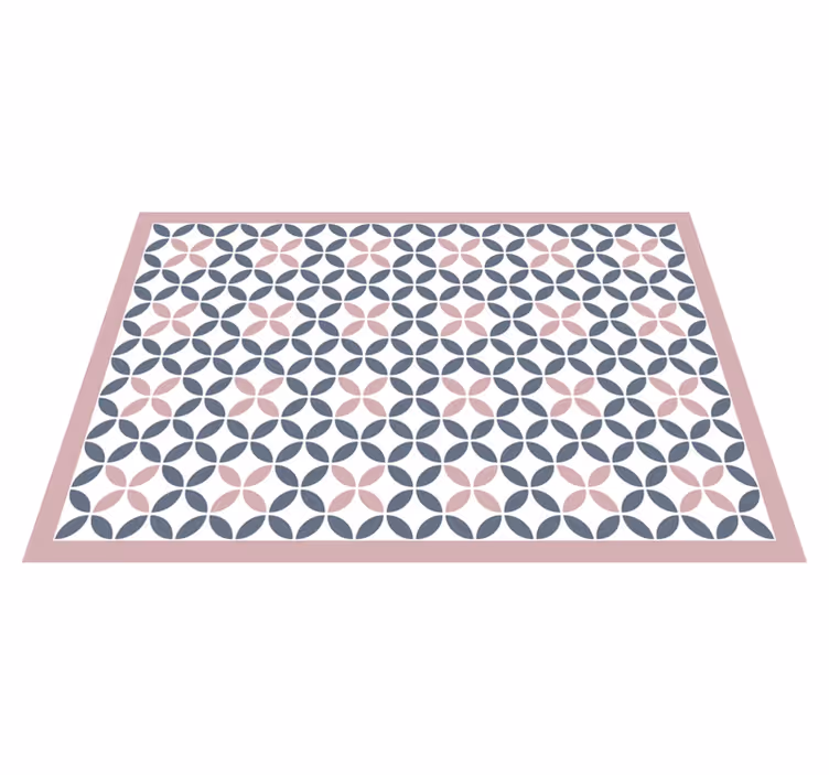 Round beige and grey design mosaic vinyl carpet - TenStickers