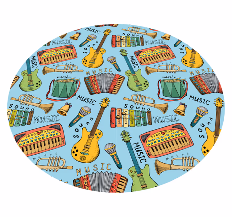 Kids vinyl carpet musical instruments fun - TenStickers