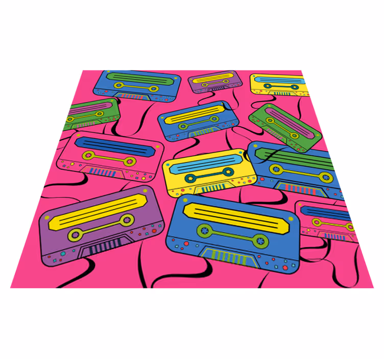 Vibrant Cassette Tapes teen vinyl carpet - TenStickers