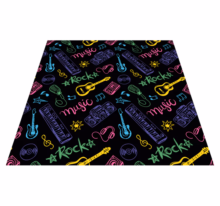 Colorful Music Theme kids vinyl carpet - TenStickers