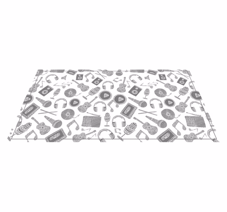 Musical Elements Pattern kids vinyl carpet - TenStickers