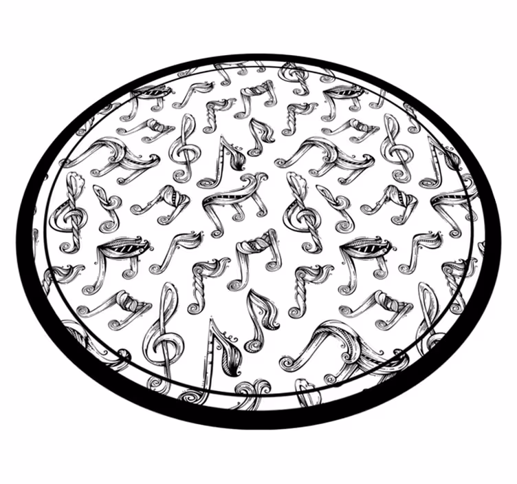 Musical Notation Pattern teen vinyl carpet - TenStickers