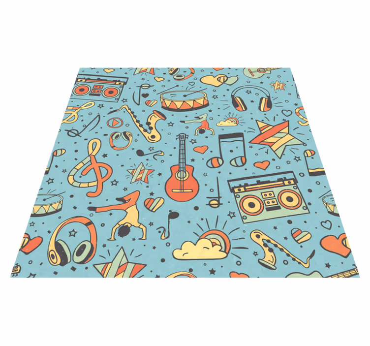 Musical Symbols Playful kids vinyl carpet - TenStickers
