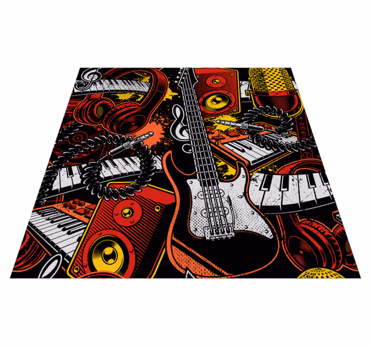 Event vinyl carpet musical elements display - TenStickers