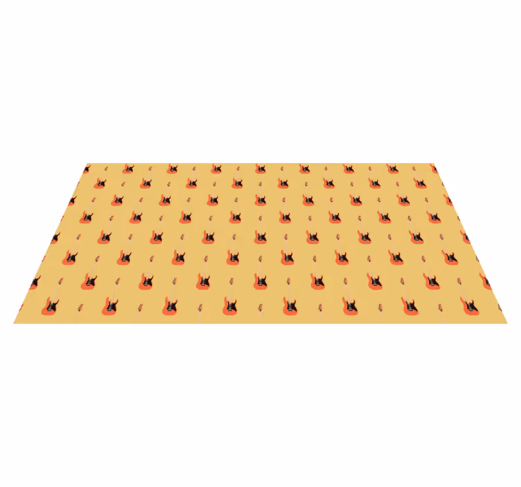 Rocking Guitar Pattern teen vinyl carpet - TenStickers