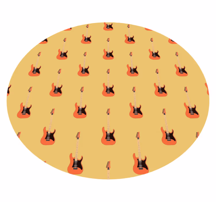 Guitar Pattern kids vinyl carpet - TenStickers