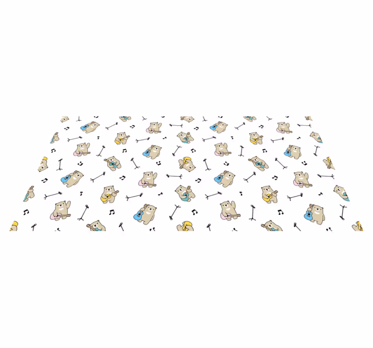 Musical Bears Theme nursery vinyl carpet - TenStickers
