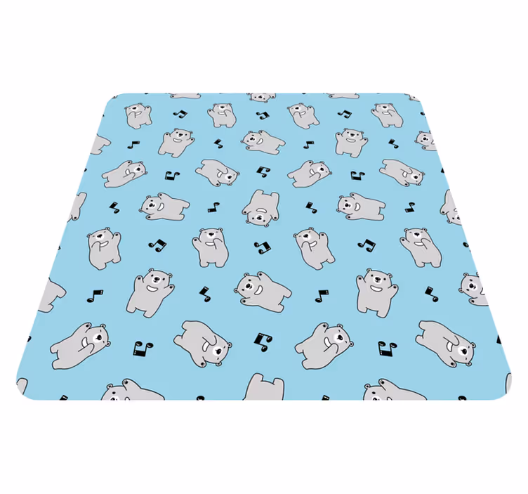 Adorable Bear Figures nursery vinyl carpet - TenStickers