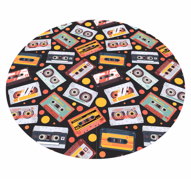 Vintage vinyl carpet in cassette style design - TenStickers