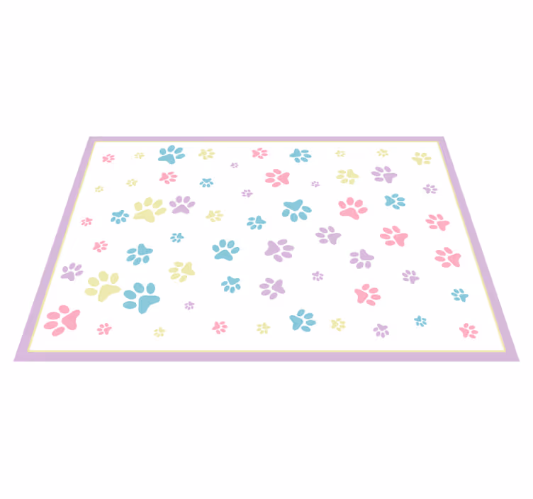 Animal print vinyl carpet paw print design - TenStickers
