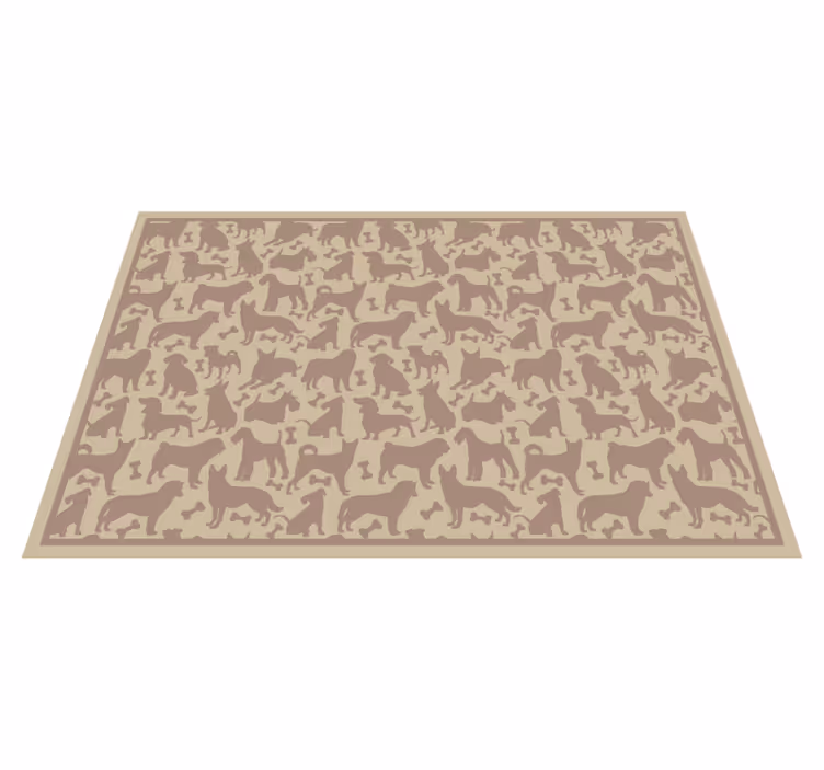 Dog Silhouettes Pattern animal print vinyl carpet - TenStickers