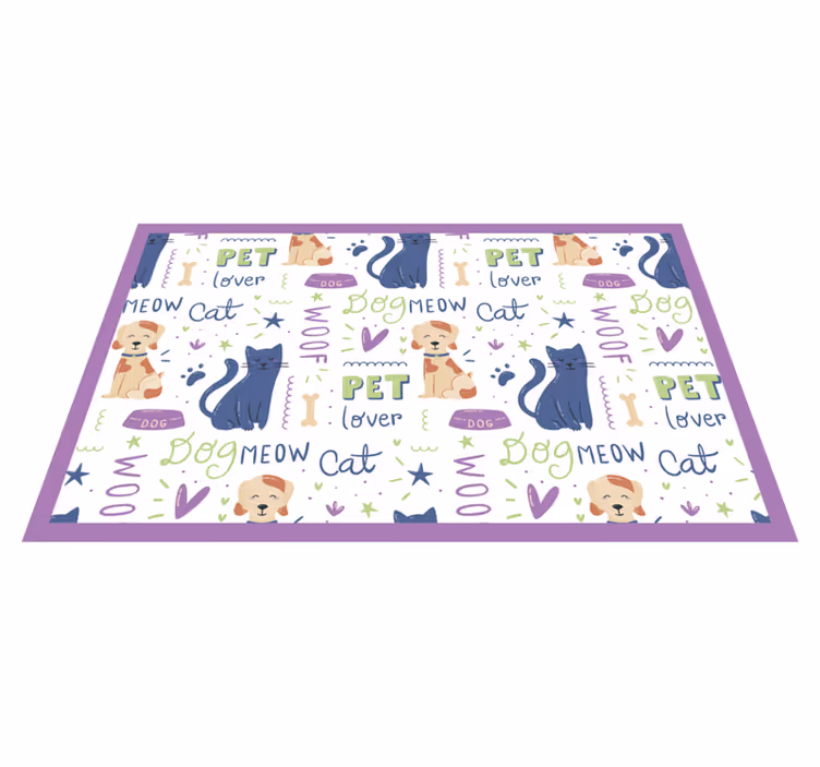 Pet Lover Theme animal vinyl carpet - TenStickers