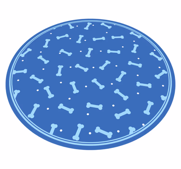 Bone Pattern Play circular vinyl carpet - TenStickers
