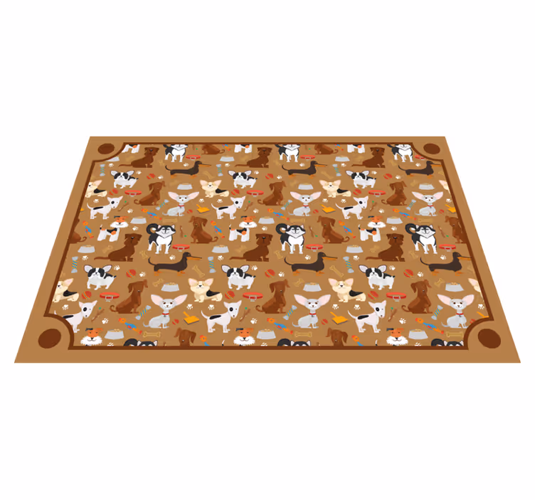 Cute Dog Patterns animal vinyl carpet - TenStickers
