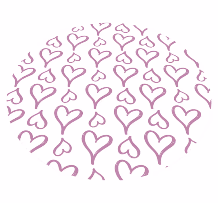 Texture vinyl carpet with pink heart pattern - TenStickers