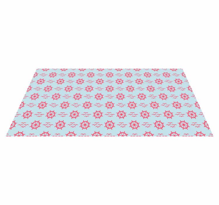 Nautical steering wheels kids vinyl carpet - TenStickers