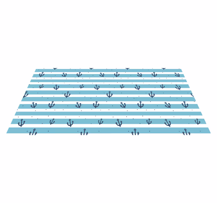 Kids vinyl carpet with maritime anchor design - TenStickers