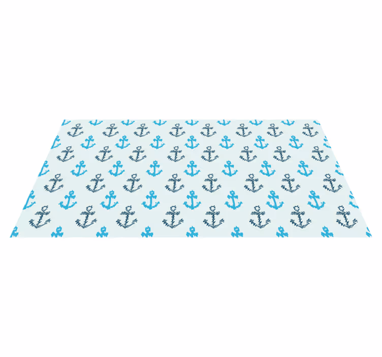 Anchor Pattern bathroom vinyl carpet - TenStickers