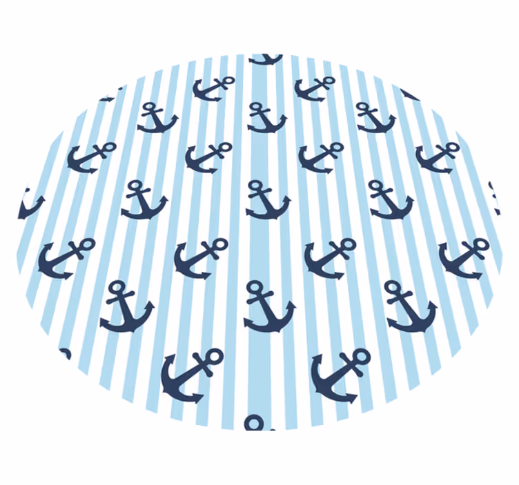 Kids vinyl carpet nautical anchor design - TenStickers