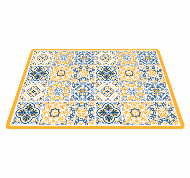 Vibrant mosaic arrangements tile vinyl carpet - TenStickers