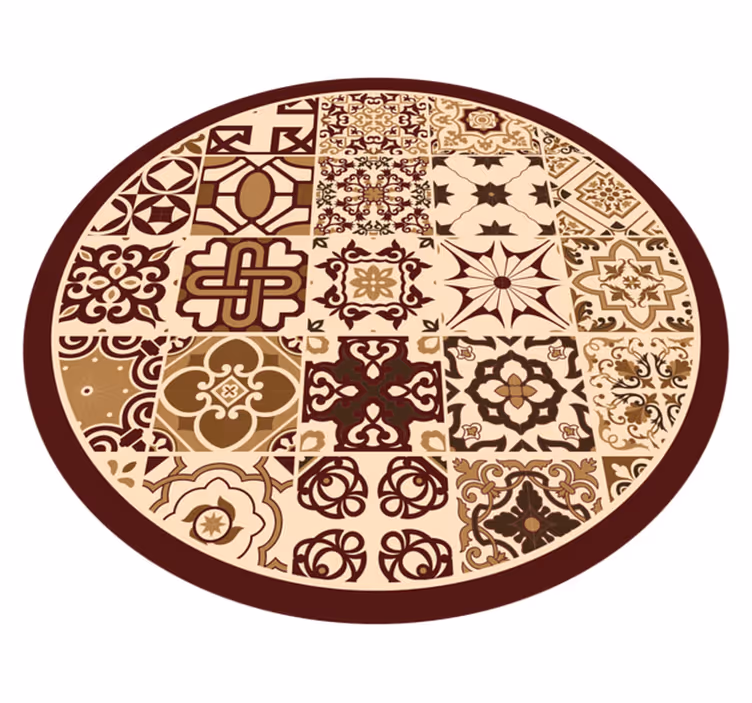 Vibrant Mosaic Compositions tile vinyl carpet - TenStickers