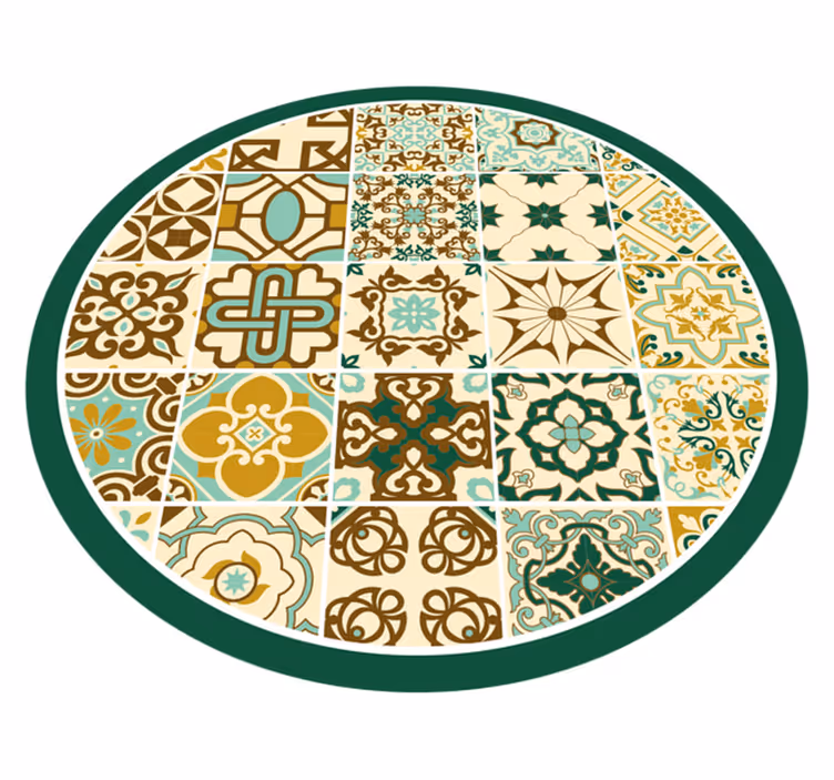 Vintage Patterns tile vinyl carpet - TenStickers
