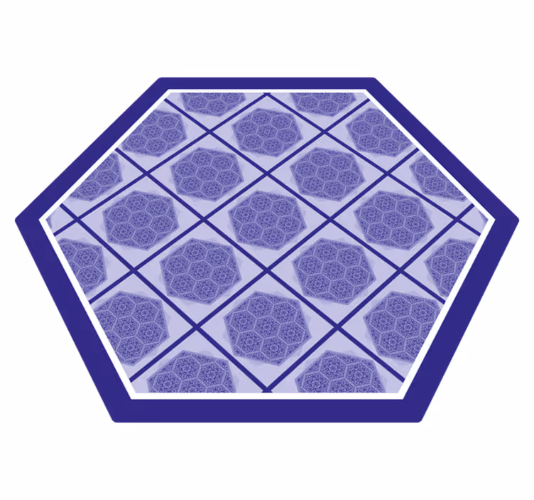 Purple hexagonal pattern bathroom vinyl carpet - TenStickers