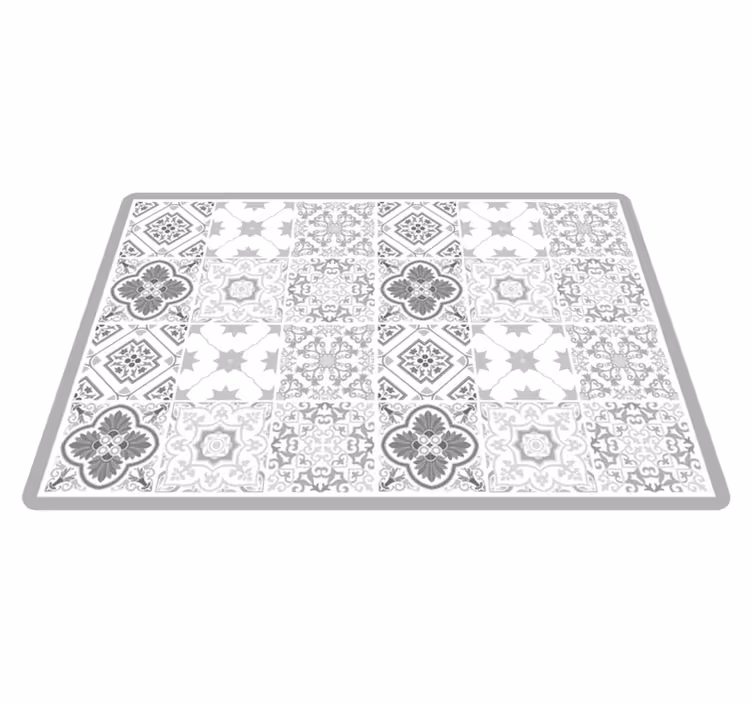 Maroccan gray shade tiles bathroom flooring - TenStickers