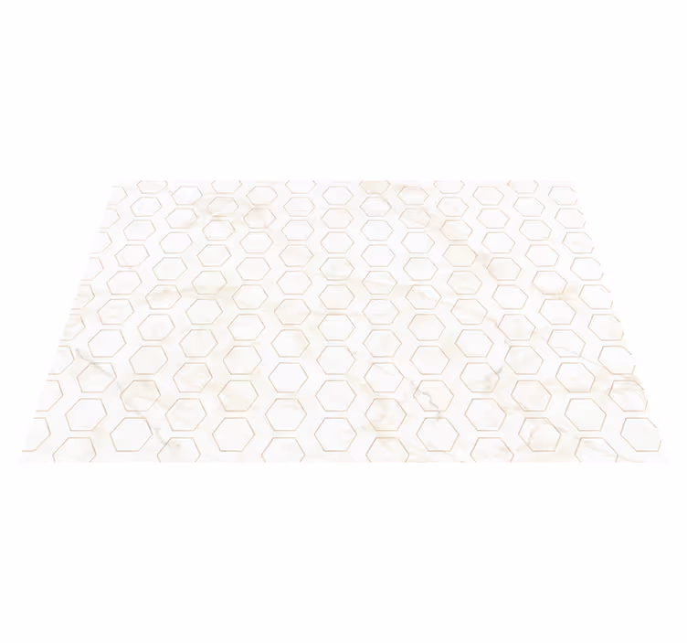 Marble vinyl carpet hexagon marble design - TenStickers