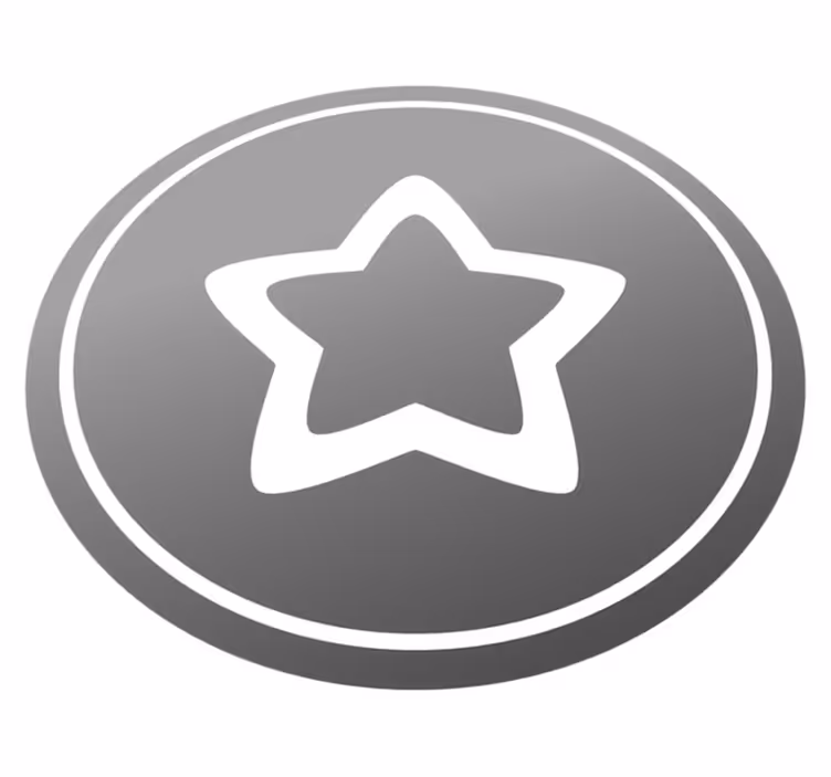 Stylish grey motif star vinyl carpet - TenStickers