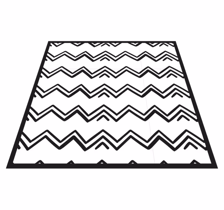 Minimalist vinyl carpet in zigzag style - TenStickers