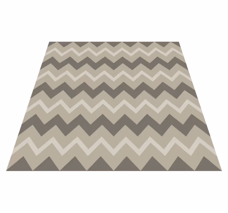 Striped vinyl carpet in brown chevron pattern - TenStickers