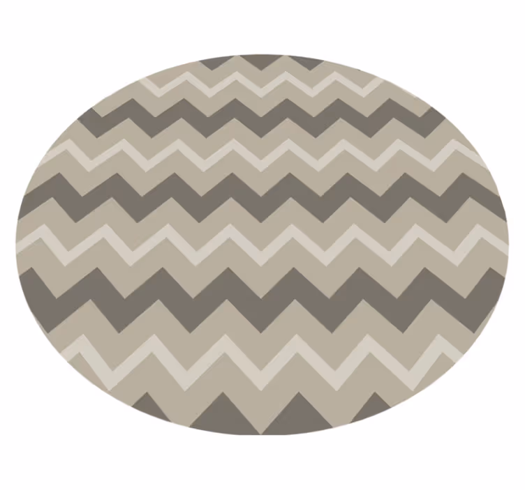 Circular beige pattern bathroom vinyl carpet - TenStickers