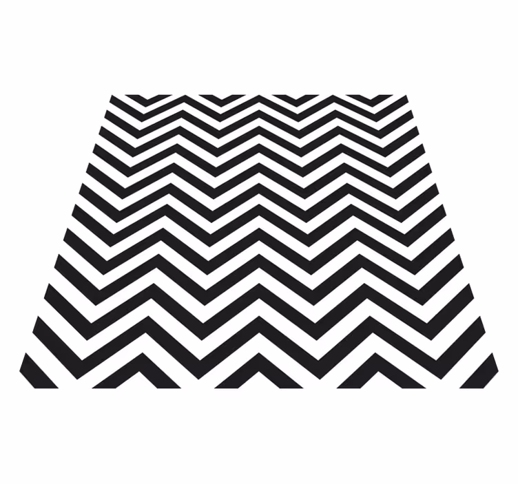 Striped vinyl carpet in black and white chevron - TenStickers